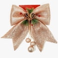 thumbnail image 2 of EIMELI 4 Pcs Nœud de Noël Couronnes Rouges Nœuds Arbre de Noël Nœud Paillettes Sequins Nœuds Décoratifs pour Décoration de Maison Fête de Noël 9.8 x 11.8 Po, 2 of 9