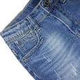 thumbnail image 4 of KIDSCOOL SPACE Big Girls Boys Jeans Shorts,Ripped Stretchy Simple Design Cute Summer Denim Pants,Blue,11-12 Years, 4 of 5