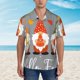 thumbnail image 2 of Fotbe Hello Fall Gnomes Camisa Hawaiana para Hombre Unisex – Camisa Casual de Verano con Botones de Manga Corta de Algodón y Lino,XX-Large, 2 of 7