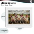 thumbnail image 4 of Stupell Industries Rustic Lodge Classic Barnyard Pigs in Countryside White Framed Print Under Glass, 23 x 17, by Petals Prints Design, 4 of 8