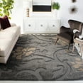 thumbnail image 2 of SAFAVIEH Florida Davin Floral Shag Area Rug, Grey/Beige, 8' x 10', 2 of 9