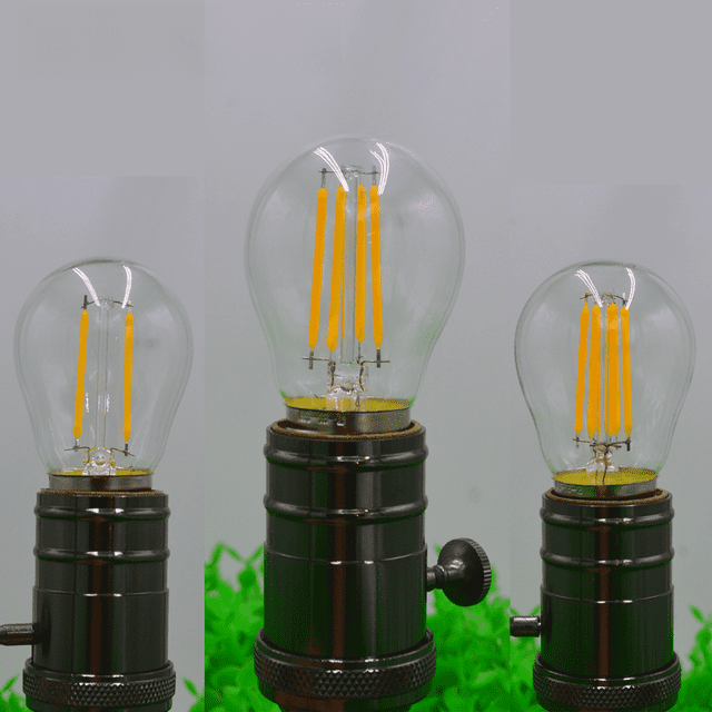 Bombilla LED de vidrio con decoración retro, lámpara de filamento, bombilla G45, cable de acero inoxidable E27, diseño vintage, múltiples opciones de energía