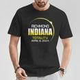 thumbnail image 2 of April 2024 Total Solar Eclipse Graphic Tee – Richmond Indiana Totality Cotton T-Shirt for Adults, Astronomy Event Souvenir Outfit, Size L, Color Black, 2 of 4