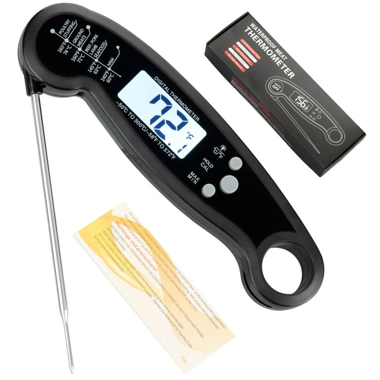 IP66 Waterproof Digital Food Cooking Oven Thermometer Stainless