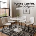 thumbnail image 2 of Placida Decor Marina Round Dining Table, 31.5 in Small White Kitchen Table for Dining Room, Breakfast Nook, Apartment, 2 of 9