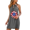 thumbnail image 2 of SMihono Summer Boho Maxi Dress pour les Femmes Plus Size Femmes Jour de l'Indépendance Sans Manches Imprimé Sangle Longue Dress Dress Plage Balance Soleil Robe, 2 of 6