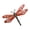 Red, variant on Outdoor Wall Hanging Retro Wrought Iron Dragonfly Garden Courtyard Balcony Entrance Decoration Metal Art Craft for Fence Patio Wall Horticulture Decor