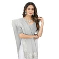 thumbnail image 3 of Ethnic Asia Net Saree Embroidered Sari Unstitched Blouse, 3 of 3