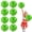 Green+Green, variant on 14 Pcs Cheerleading Poms-pom Poms Cheerleading With Finger Holes Cheer Pom Pomsfor Dance- Matches- Team Spirit Sports.