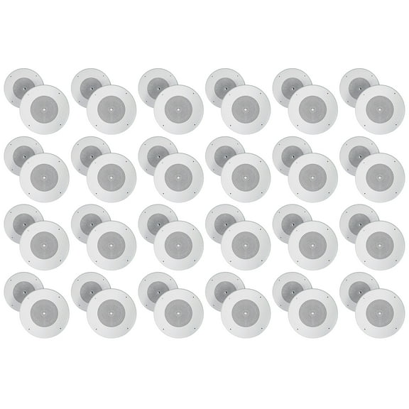 (48) Rockville MC80 Metal 8" 70 Volt Commercial Background PA Ceiling Speakers