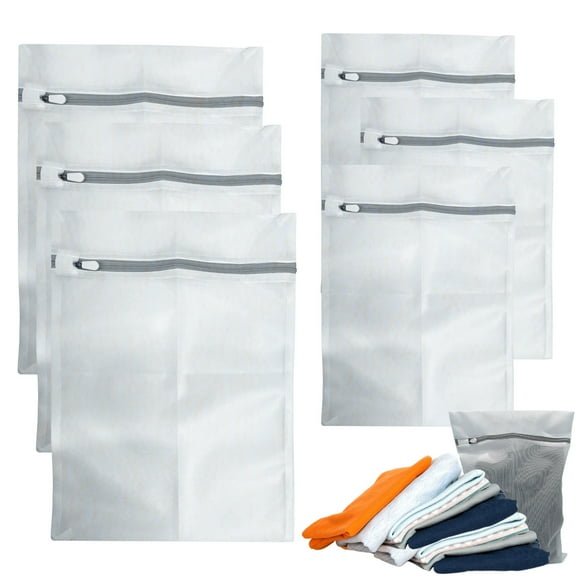 6PCS Mesh Laundry Bags, Lingerie and Bra Zipper Washing Bags, Wash Bag for Washing Machine, Lingerie Bags