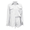 thumbnail image 4 of Shorts Set for Women 2 Piece Outfits Button Up Shirts and Shorts Womens Summer Outfits Women's Clothes, 4 of 5