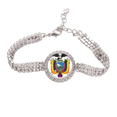 thumbnail image 1 of Pulsera de tobillera de cadena de tenis Unbranded Quito Ecuador emblema nacional joyería de diamantes, 1 of 3