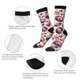 thumbnail image 6 of Goofa record rock Skull lips Printed Men's Crew Socks, Soft Durable Breathable Moisture-Wicking with Odor Control Cotton socks, 6 of 9