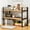 Wood Black, variant on TXRUME 2-Tier Desktop Shelf Organizer, Desk Storage for Home & Office Supplies, Multifunctional Holder for Desk with White Board & White Metal Frame