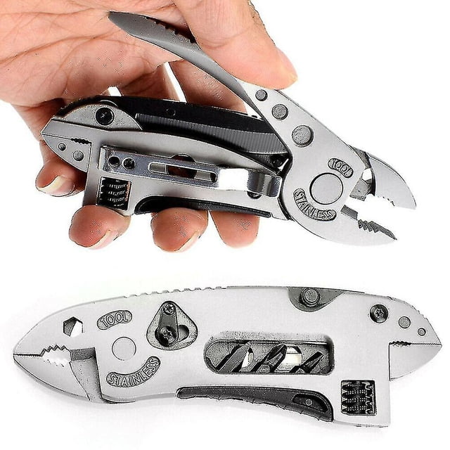 Alicates multifunción para acampar al aire libre, herramienta multiusos, alicates para exteriores, llave multifunción, destornillador plegable, combinación de herramientas