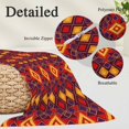 thumbnail image 3 of Orange Red Boho Body Pillow Cover 20 x 54 Inch Decorative Pillow Cover Vintage Geometric Ethnic Tribe Lumbar Pillowcase Seasonal Rectangle Cushion Case for Couch Sofa Bed Living Room, 3 of 9