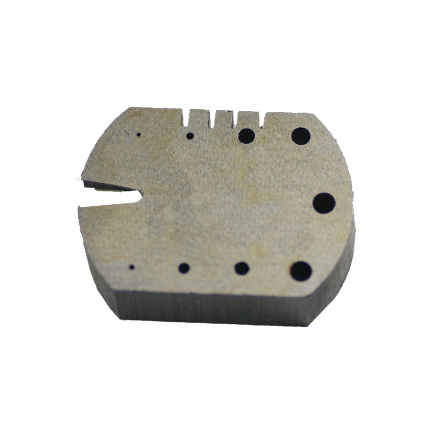 Small hardened steel SLOT ANVIL with V-slot and 9 holes for staking /& rivetting