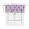 thumbnail image 2 of Drapery Wear Rod Short Curtain 54x18in Filter With Light Feature For Easy Installation Rod Free For Bedroom Kitchen Bathroom\r\n Mediumpurple Moroccan Trellis Hand-Drawn Sketch_2, 2 of 7