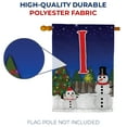 thumbnail image 4 of America Forever Winter Snowman Monogram Letter I House Flag 28 x 40 inch Double Sided, Christmas Snowman Flag, Xmas Tree Winter Holiday Farmhouse Yard Seasonal Xmas Outdoor DÃ©cor, 4 of 5