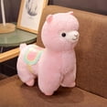 thumbnail image 3 of Juguete de Animación de Felpa de Animal de Alpaca, Muñeco de Peluche, Almohada para Oficina, Sofá, Silla, Coches - Pink_50cm Rosa_50cm Sunnimix Juguetes de peluche, 3 of 8
