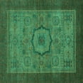 thumbnail image 1 of Ahgly Company Indoor Square Abstract Turquoise Blue Modern Area Rugs, 3' Square, 1 of 4