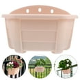 thumbnail image 3 of WEAVILUX Beige Plastic Wall-Mounted Flowerpot for Plants Durable and Space-Saving 1Set, 3 of 6