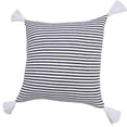 thumbnail image 5 of Laddha Home Designs Handwoven Striped Cotton Throw Pillow Cover - 20" - White and Black, 5 of 9