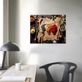 thumbnail image 3 of JEUXUS  Canvas Wall Art World Map Made up of Spices Kitchen Artwork Modern Kitchen Decor Gallery Canvas Wraps Giclee Print Stretched and Framed Ready to Hang 20x16in, 3 of 4