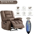 thumbnail image 3 of Bonzy Home Recliner Chairs with Massage and Heat Overstuffed Fabric Metal Frame Manual Reclining Chair, 3 of 9