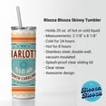 thumbnail image 3 of Charlotte NC North Carolina Travel Vacation Stamp 20oz Insulated Water Bottle Skinny Tumbler Includes Straw, 3 of 7