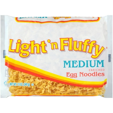 (4 pack) Light 'N Fluffy Medium Egg Noodles Pasta, 12 oz.