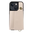 thumbnail image 2 of ELEHOLD Wallet Case for iPhone 13, PU Leather Flip Case with Crossbody & Wrist Strap,Full Protection Case with Card Slots & Kickstand,Beige, 2 of 7