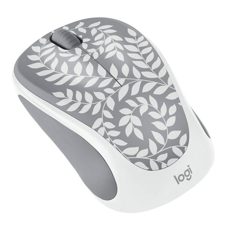 Logitech Compact Wireless Mouse, Floral Gray, Walmart Exclusive