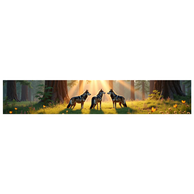 Forest Theme Wolf Image Backdrop Banner Decorative Party Background Photography Props Event Decoration Birthday Celebration Supplies
