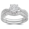 Forever Bride Infinity-Inspired 1/5ct Diamond Engagement & Wedding Ring Set, Sterling Silver