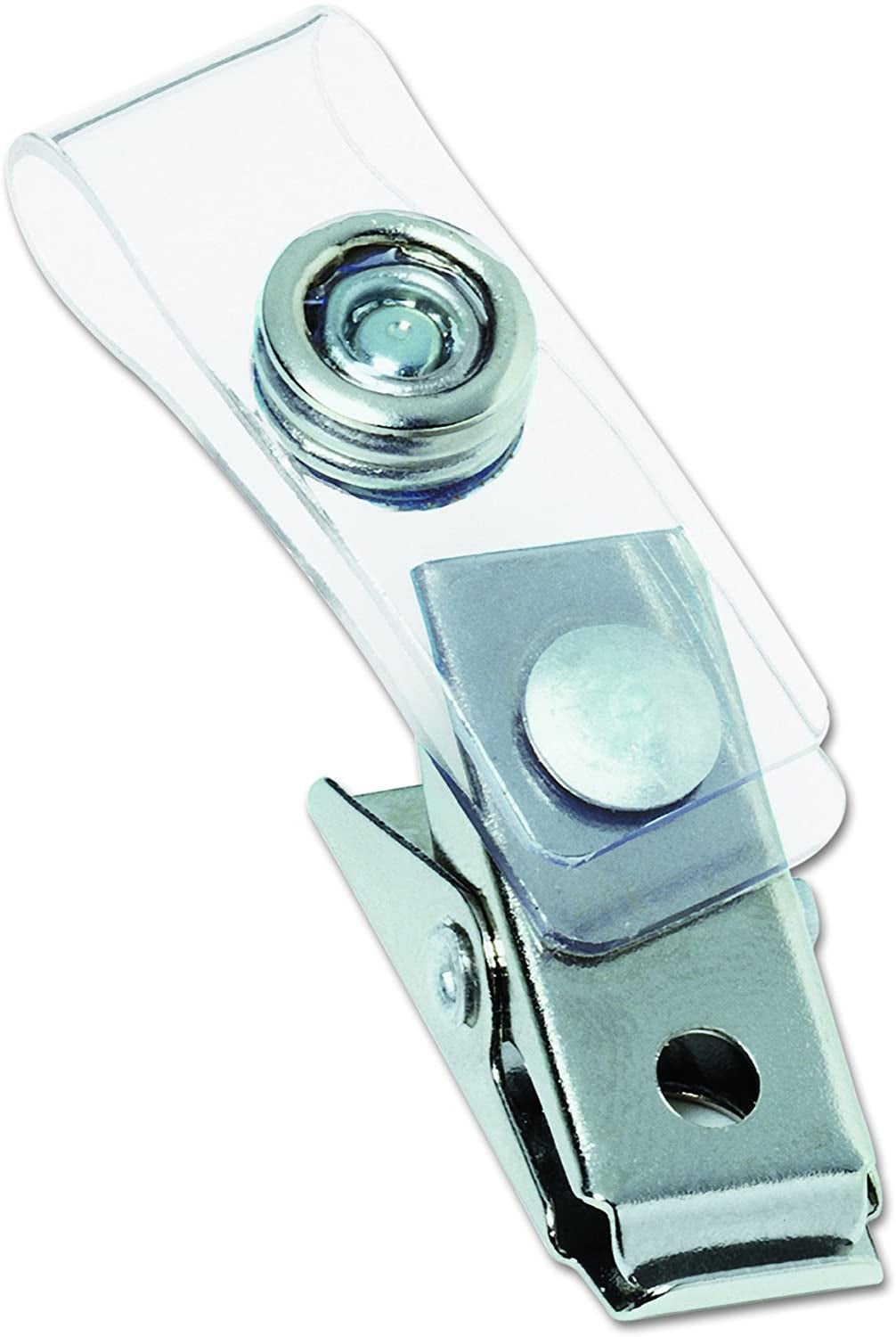 GBC 1122897 I.D. Badge Clips with Mylar Strap, Snaps on ID Badge Holder