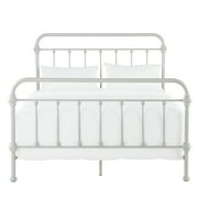 Weston Home Nottingham Metal Queen Bed, Silver Birch