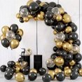 thumbnail image 2 of Set de globos negros y dorados, 47 piezas, 30 cm, látex metálico, 2 of 2
