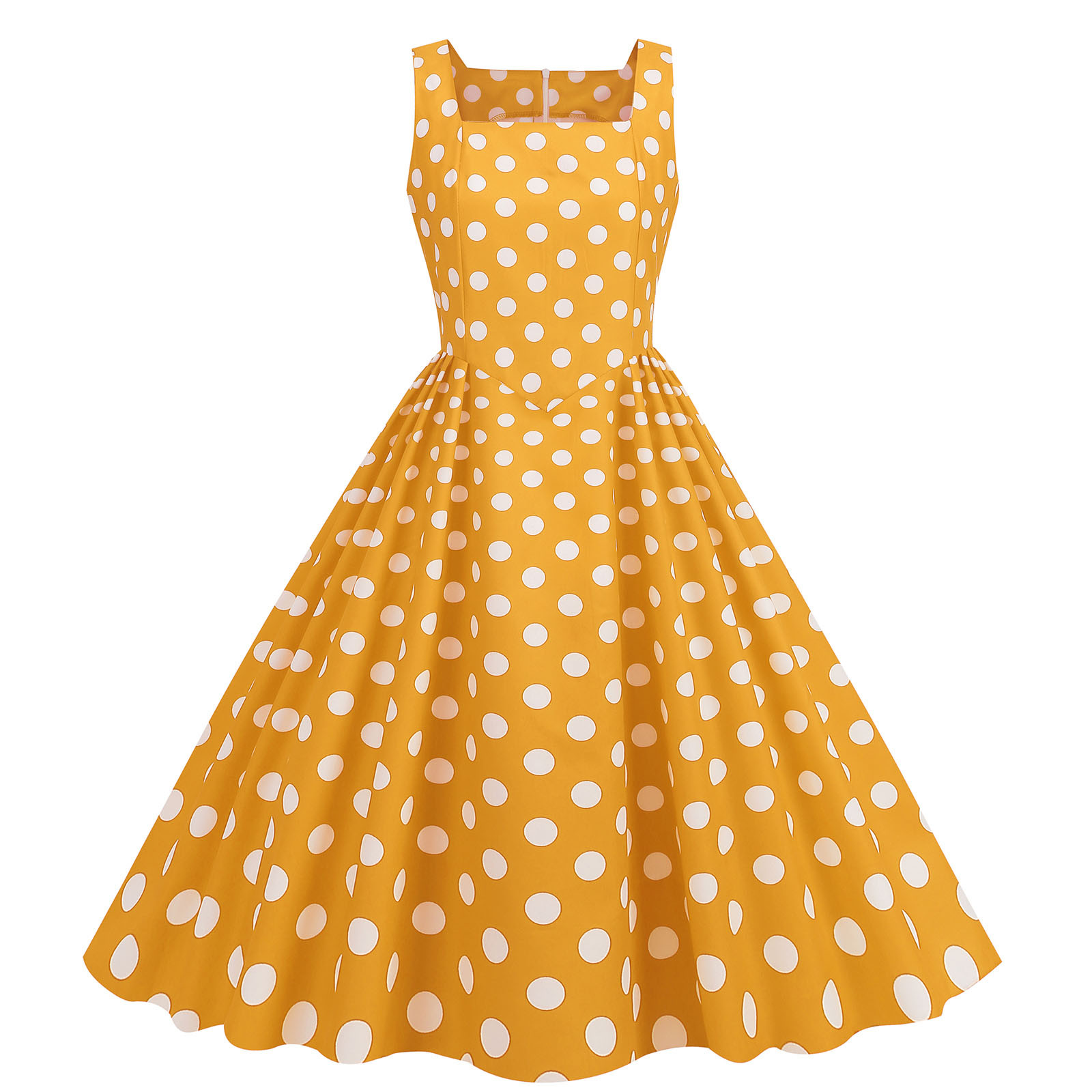 GYUJNB 50's 60's Rockabilly Dress for Womens Polka Dot Swing Tea Dress ...