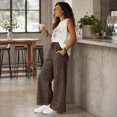 thumbnail image 5 of Stralyhd Wide Leg Sweatpants Women Loose Casual Travel Joggers Elastic Workout Fashion Pants High Waist 2026 Gym Clothes Outfits with Pockets Blue L, 5 of 6