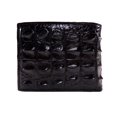 thumbnail image 4 of Stylish Black Bifold Wallet with Authentic Crocodile Backbone Leather and Luxurious Crocodile Interior, 4 of 4
