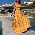 thumbnail image 1 of WILLBEST Robe d'Invité de Mariage Ligne A Robe d'Été Décontractée et Nombril Haut de Fête Ensemble de Mode Décontracté pour Femmes, 1 of 8