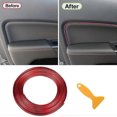 thumbnail image 4 of Embellecedores para interiores de coche - 5 m, universales, para rellenar huecos, accesorios decorativos, tiras flexibles para bricolaje (rojo), 4 of 5