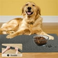 thumbnail image 4 of Pet Feeding Mat-Absorbent Pet Placemat for Food and Water Bowl, with Waterproof Rubber Backing, Quick Dry Water Dispenser Mat for Dog and Cat （Black）, 4 of 7