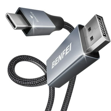 BENFEI USB-C to DisplayPort 6 Feet Cable(8K@60Hz 4K@144Hz), USB Type-C to DisplayPort Cable [Thunderbolt 3/4]