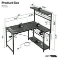 thumbnail image 6 of Bestier L Shaped Gaming Desk with Power Outlets,41 '' LED,Black Marble, 6 of 10