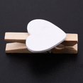 thumbnail image 2 of 2x Small Mini Wooden Clothes Pegs / Decorative Pegs With Hearts , White, 2 of 4