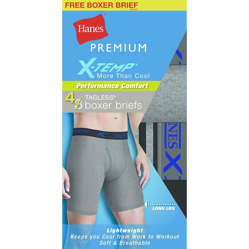 Hanes Men's Premium XTemp Cotton Long Boxer Brief Small S/P 2830