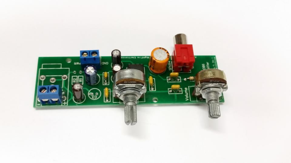 LM386 Audio Amplifier Kit With Tone Control, 2 Pin Screw Termial & RCA